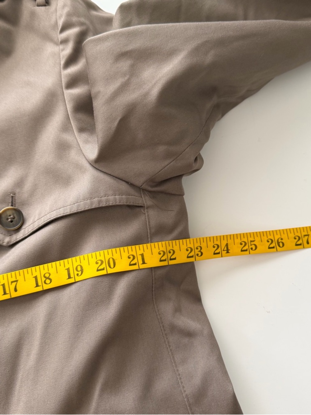 Vintage 80s Arnie II Trench Coat Men’s 40 Reg Taupe. - Picture 9 of 15